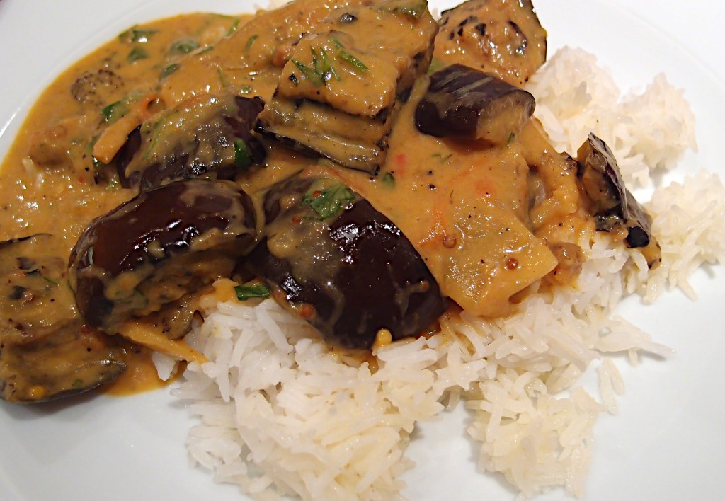Spiced aubergine stew