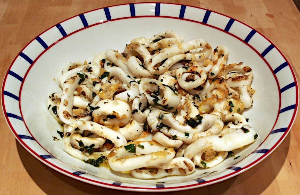 Calamari with Butter and Garlic