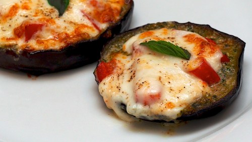 Aubergine & Pesto Medallions