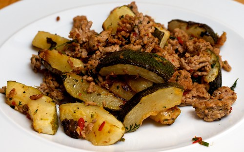 Courgettes & Pork