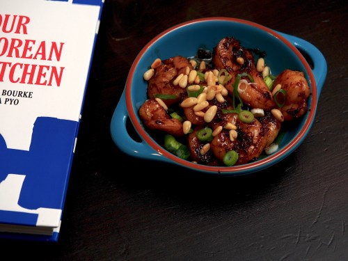 Pan fried king prawns