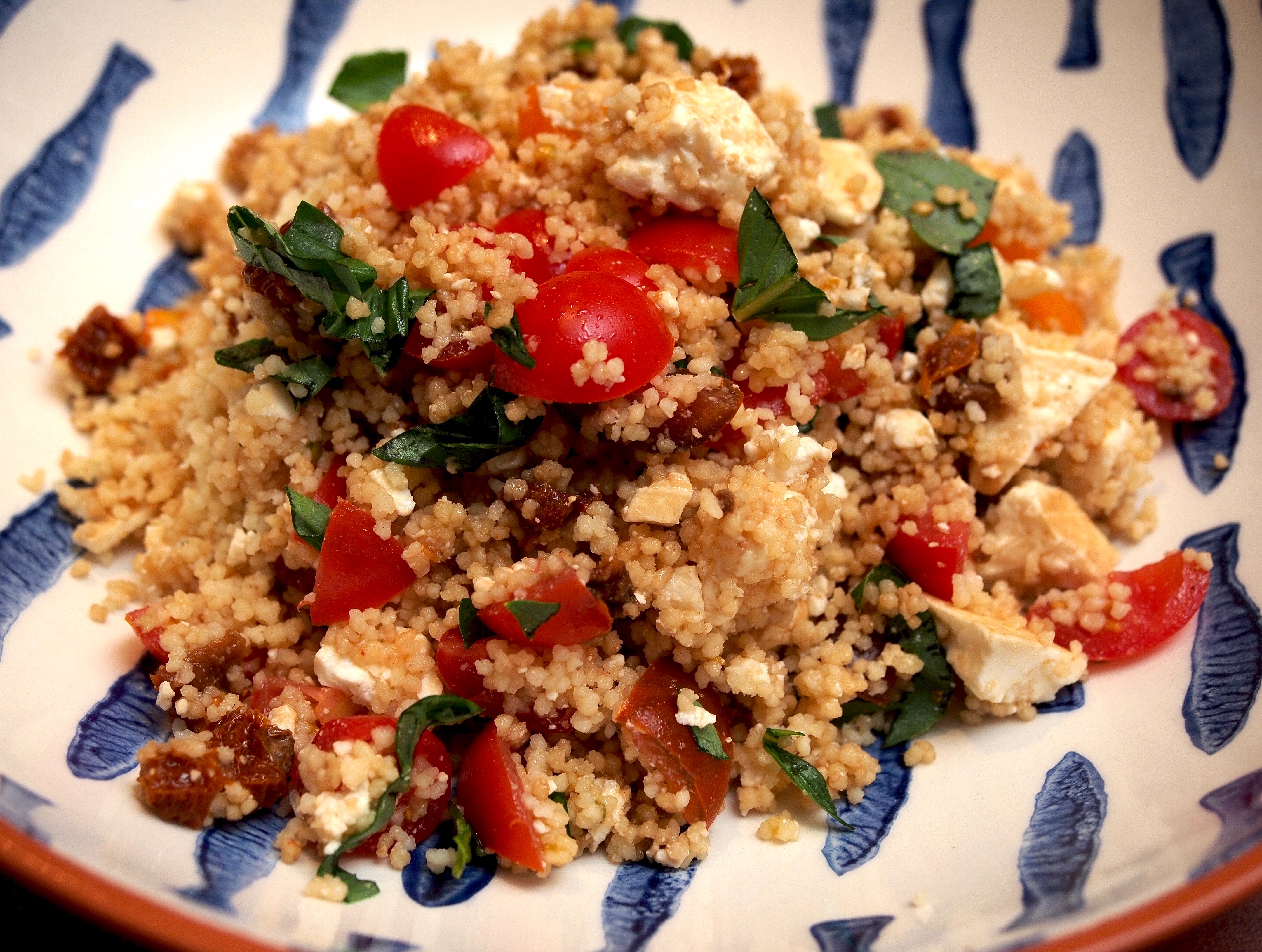Feta, fresh &amp; semi-dried tomato couscous