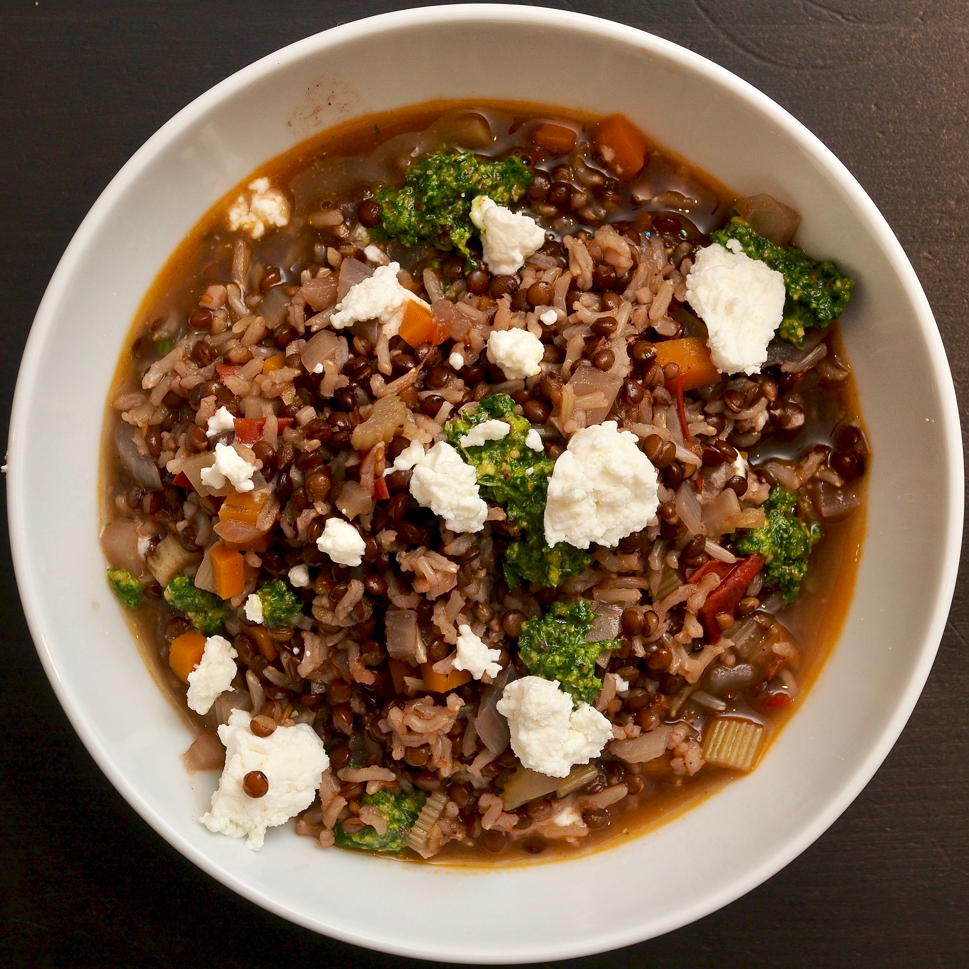 Tajik green lentil &amp; rice soup