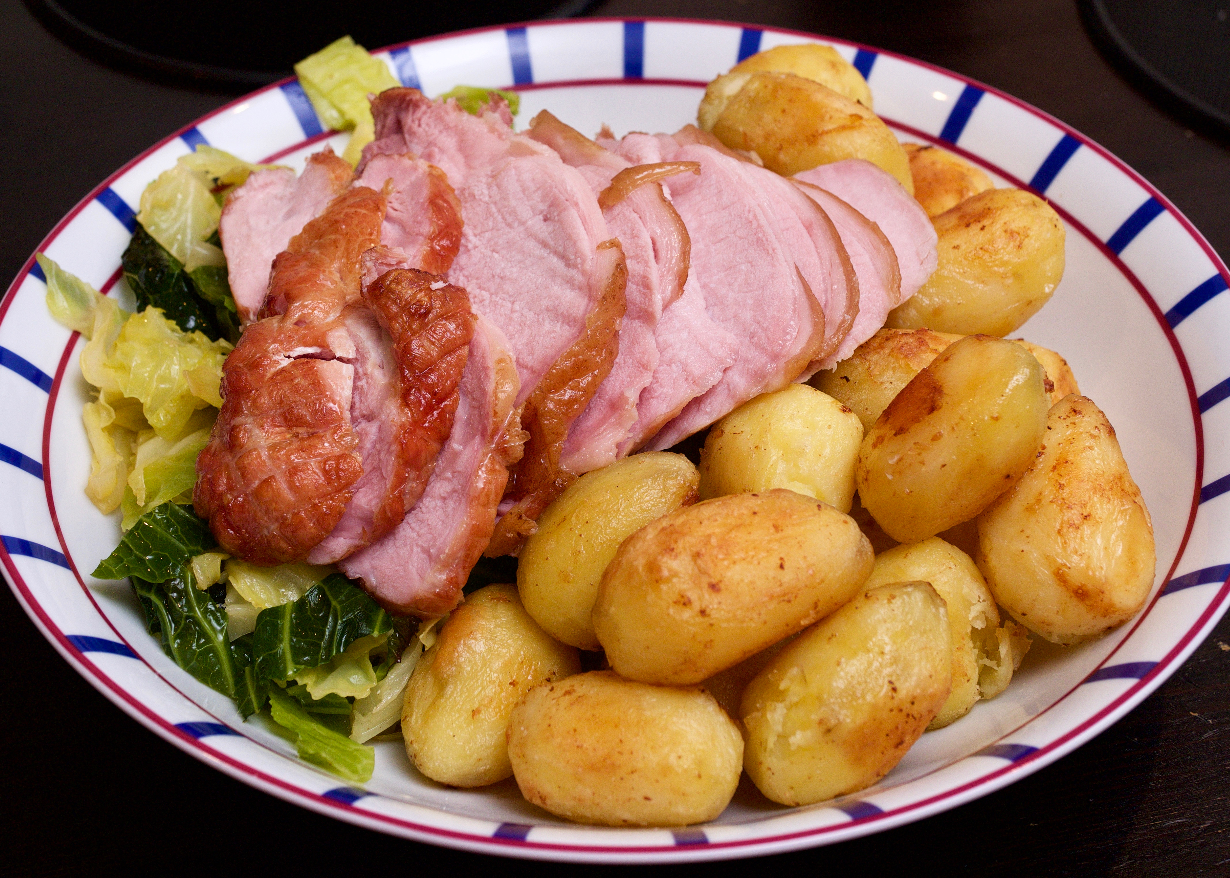 Kassler roasted with cabbage & potatoes