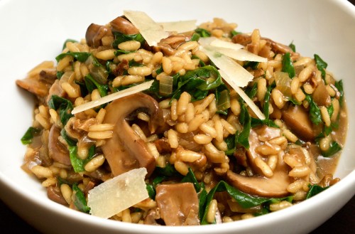 Porcini &amp; spinach risotto