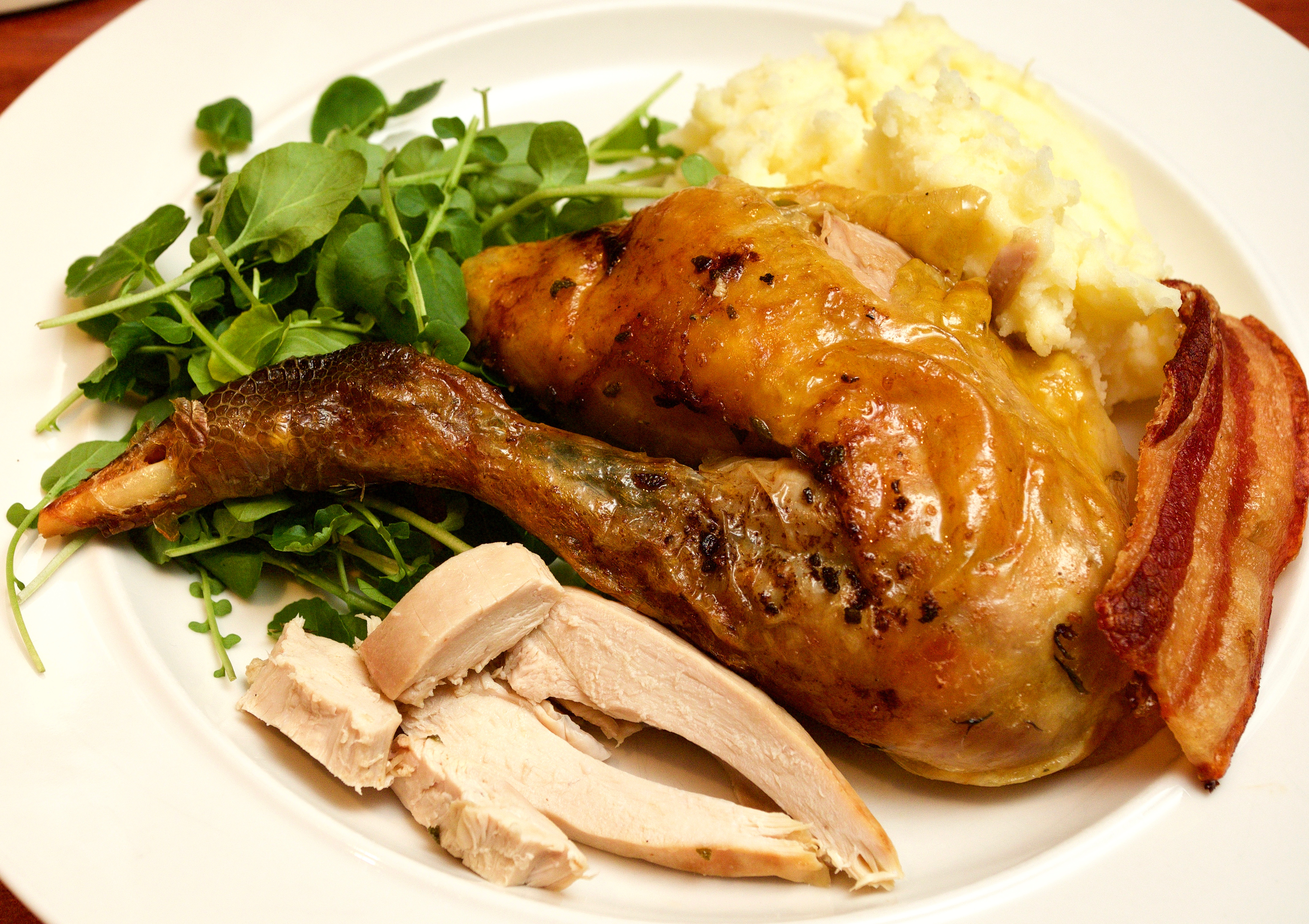 Roast Guinea Fowl with sage and lemon mash 2