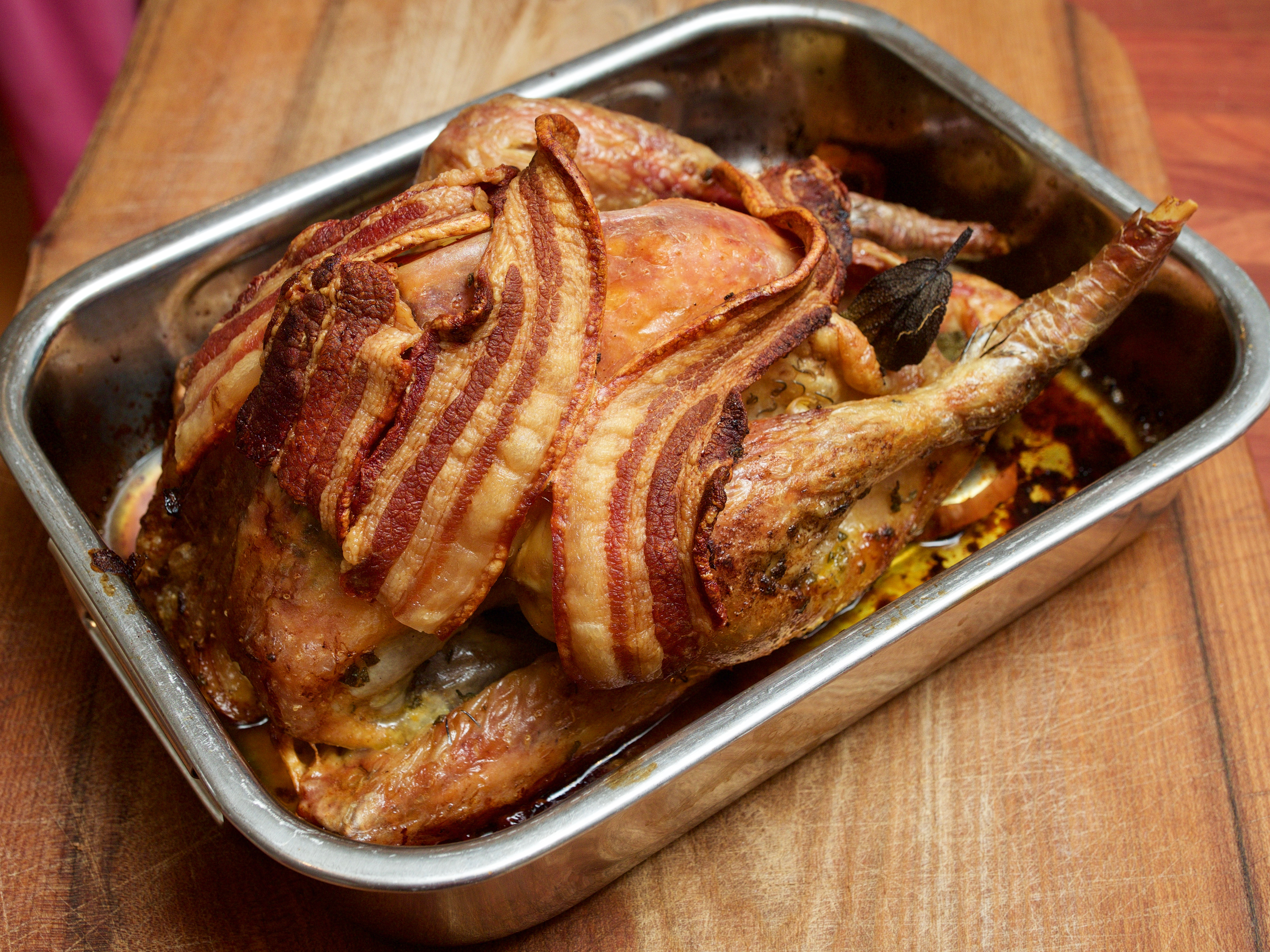 Roast Guinea Fowl with sage and lemon mash