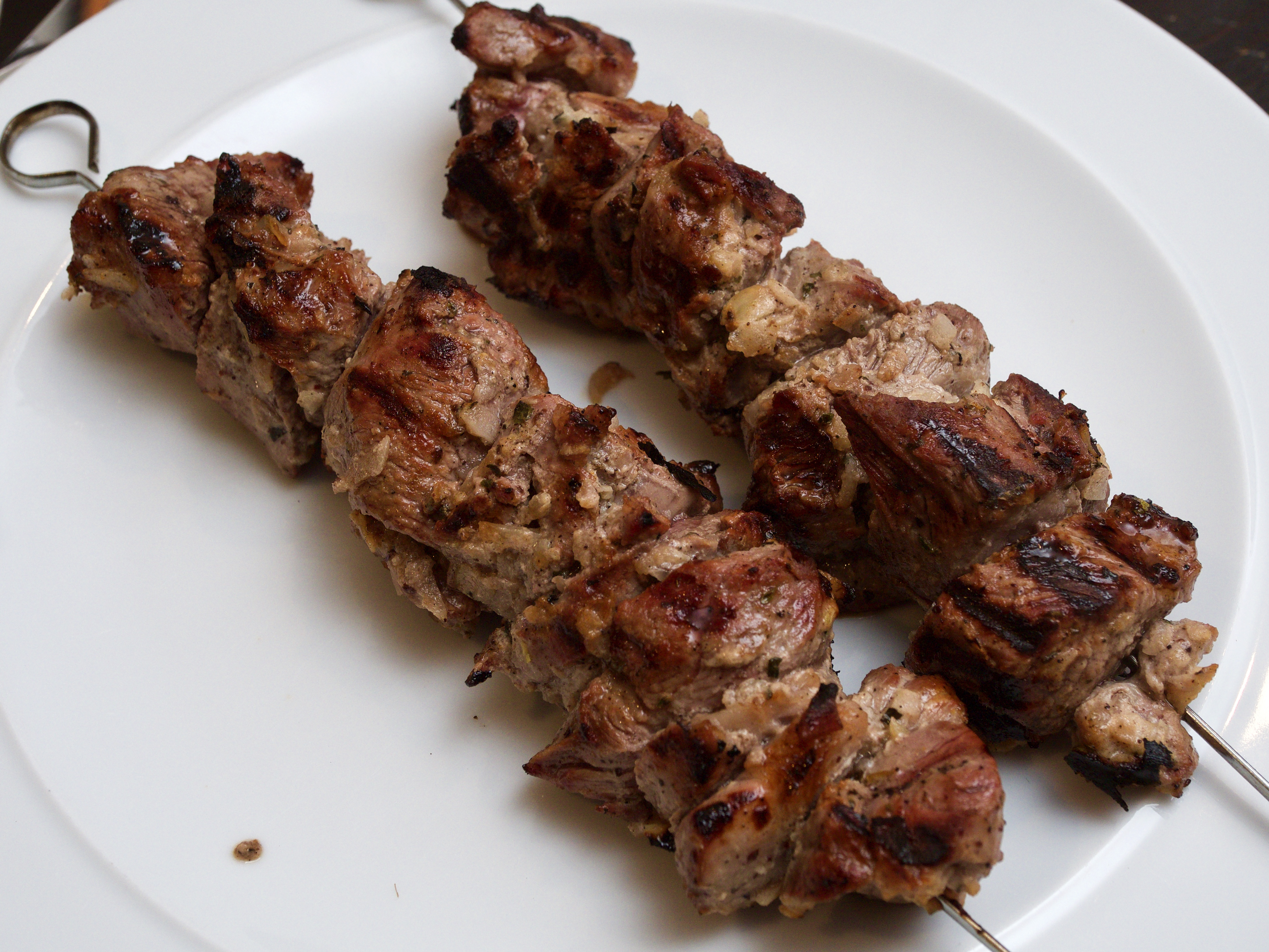 Lamb shoulder kebabs