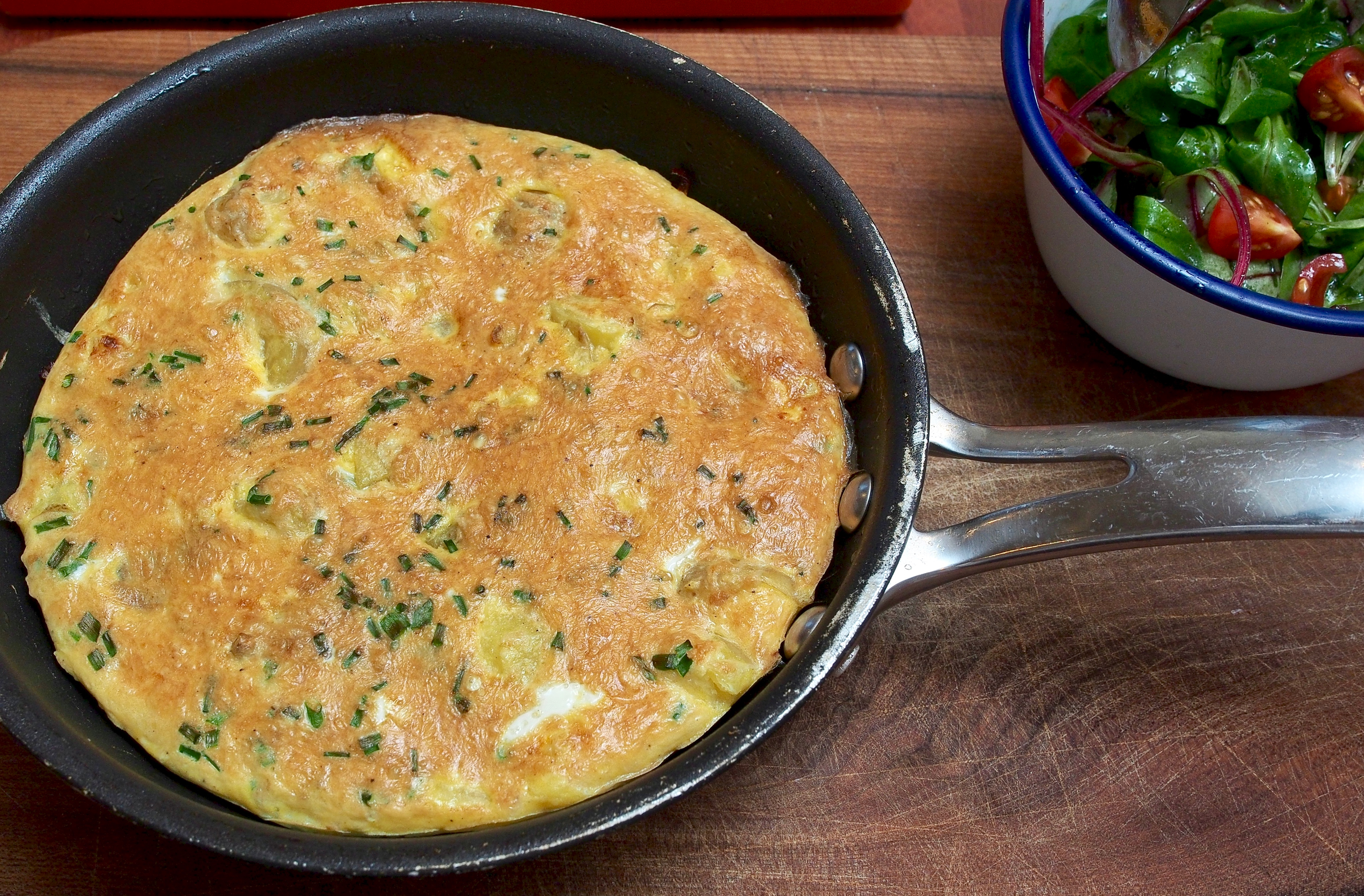 New potato &amp; Pecorino frittata