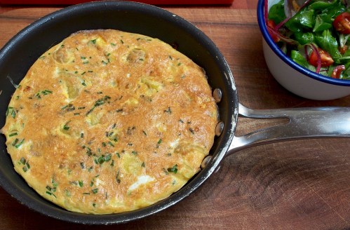 New potato &amp; Pecorino frittata