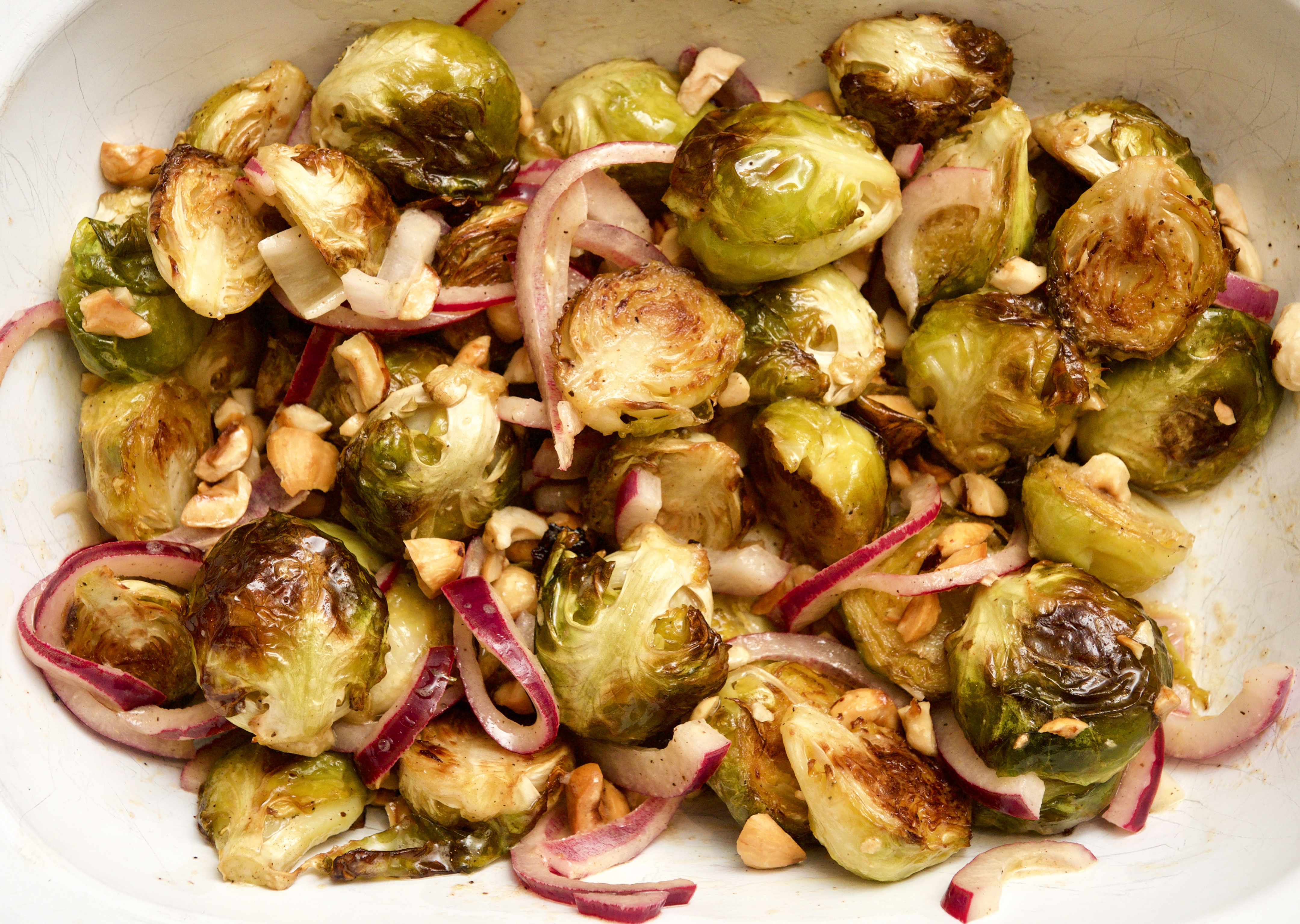 Sprout with roasted hazelnuts