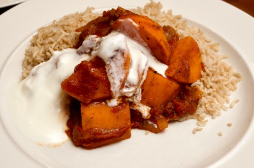 Sweet potato vindaloo
