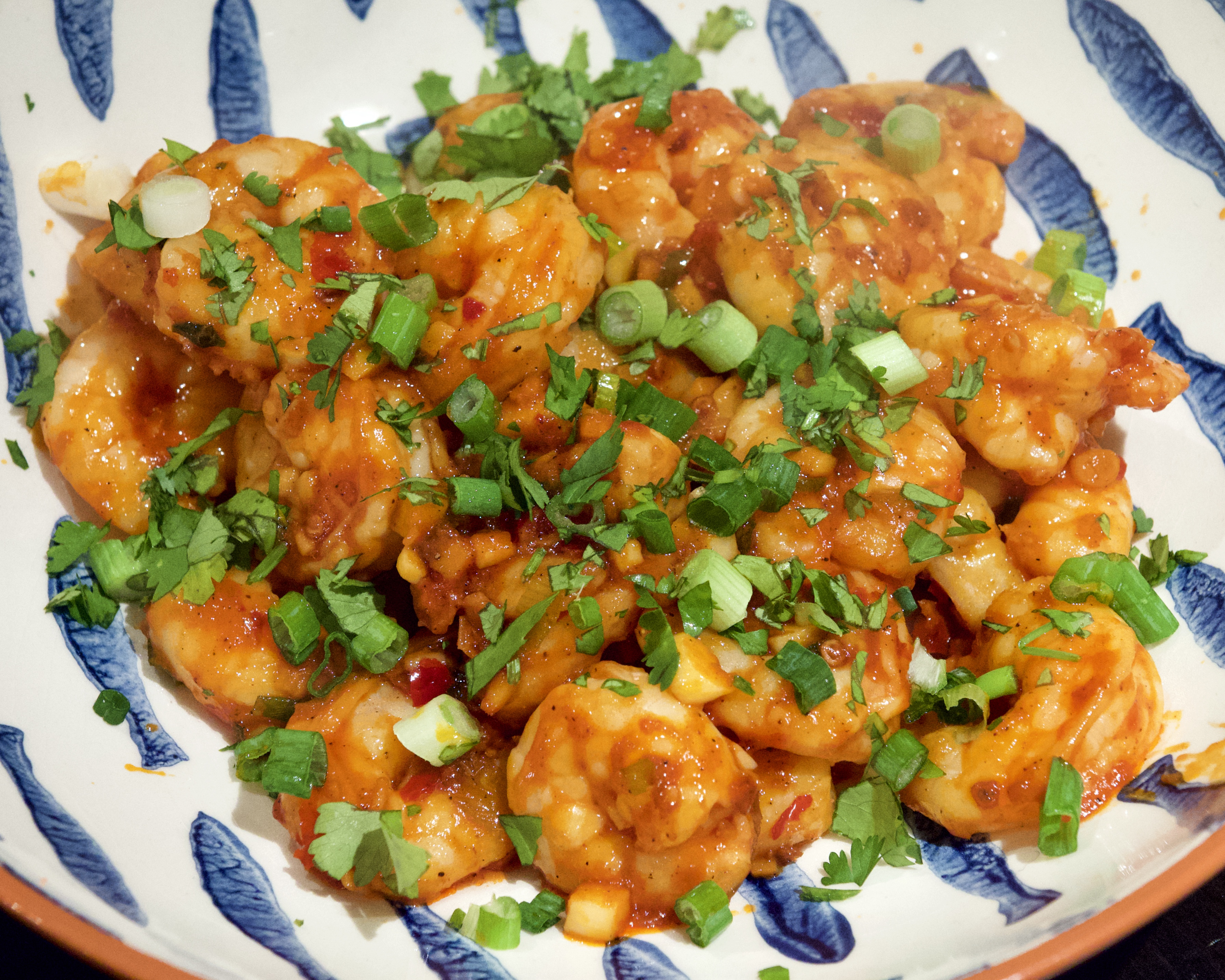 Spicy Sichuan-style Prawns