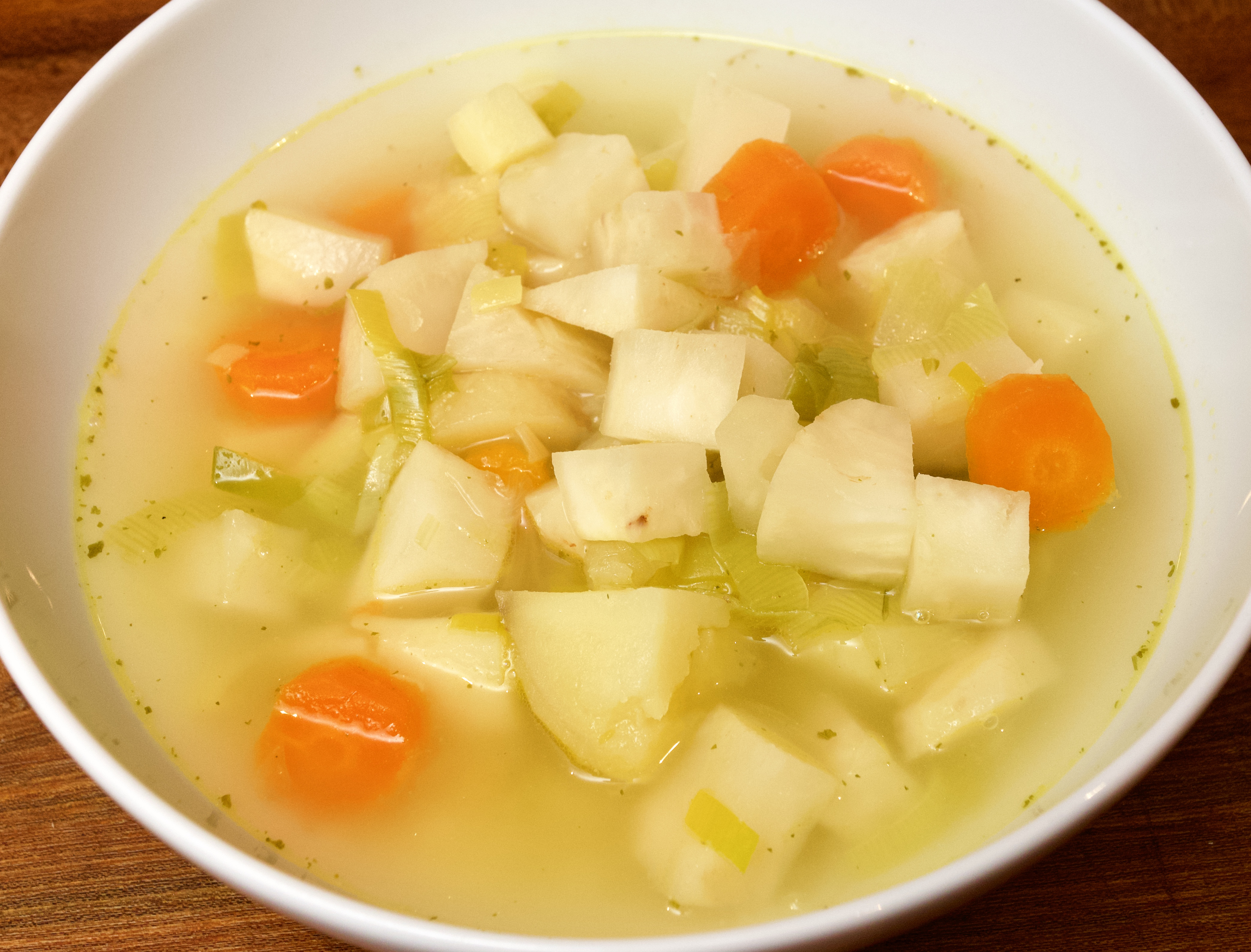 Winter root vegetable soup