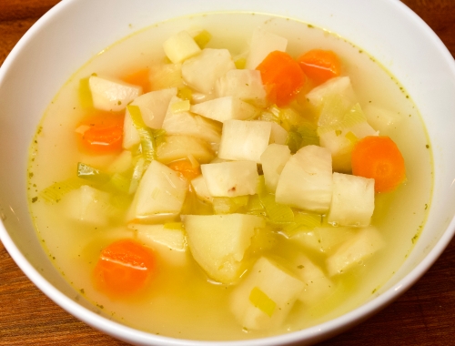 Winter root vegetable soup