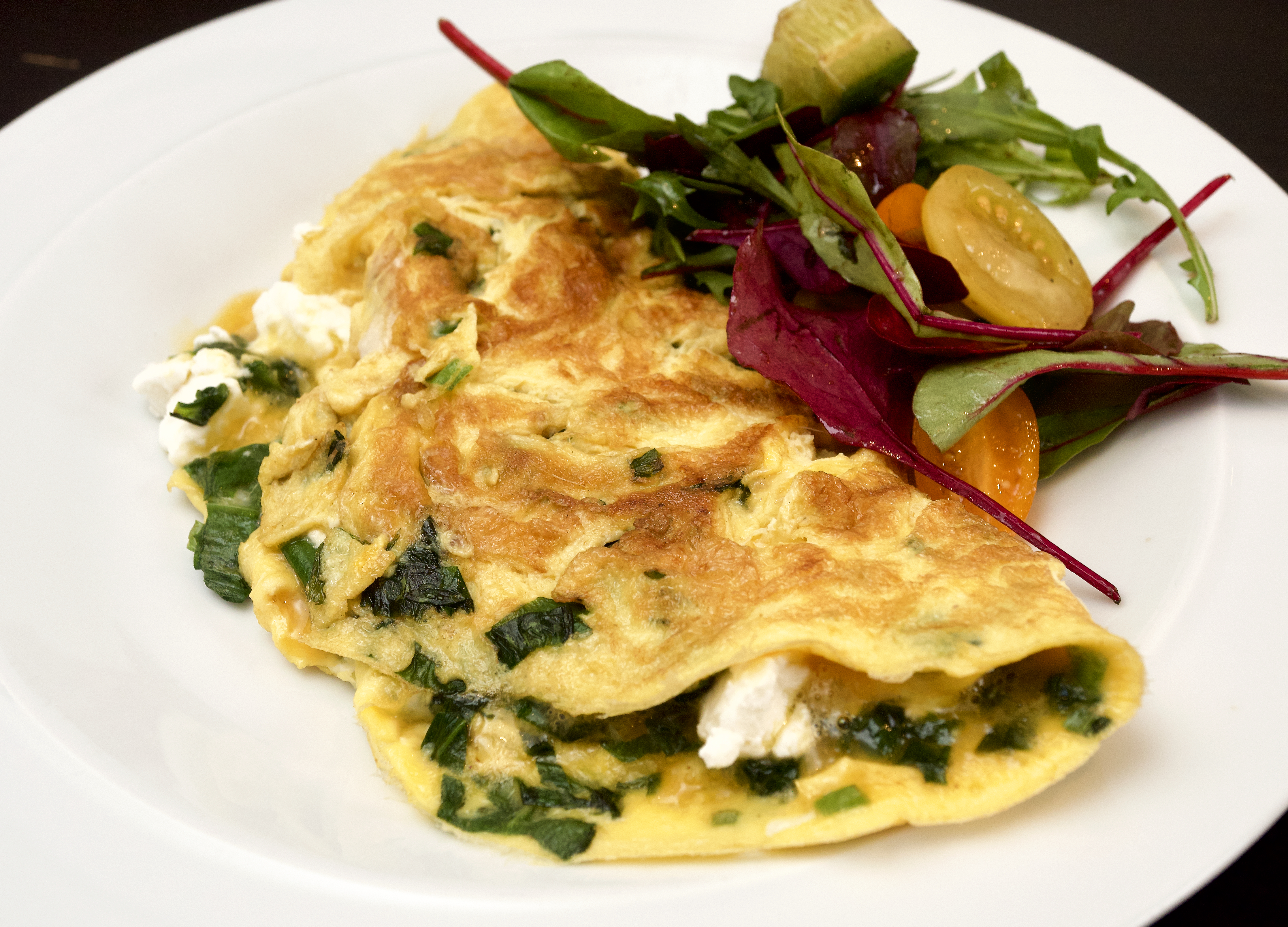Wild Garlic Omelette with goats cheese