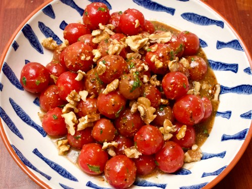 Cherry tomato salad with wholegrain mustard