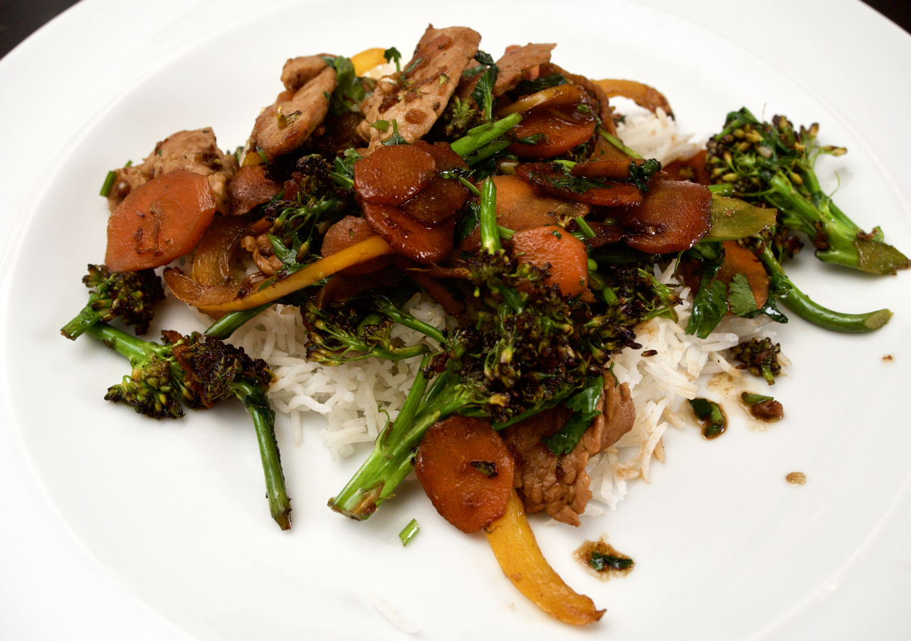 Ginger pork stir-fry