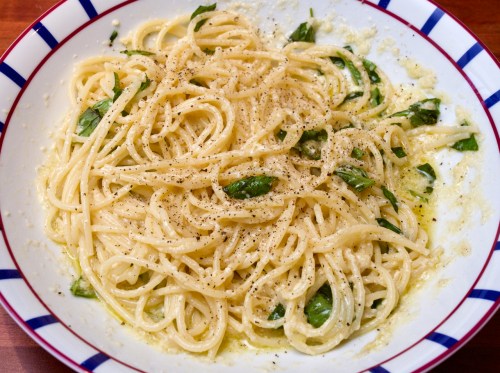 Lemon &amp; basil linguine