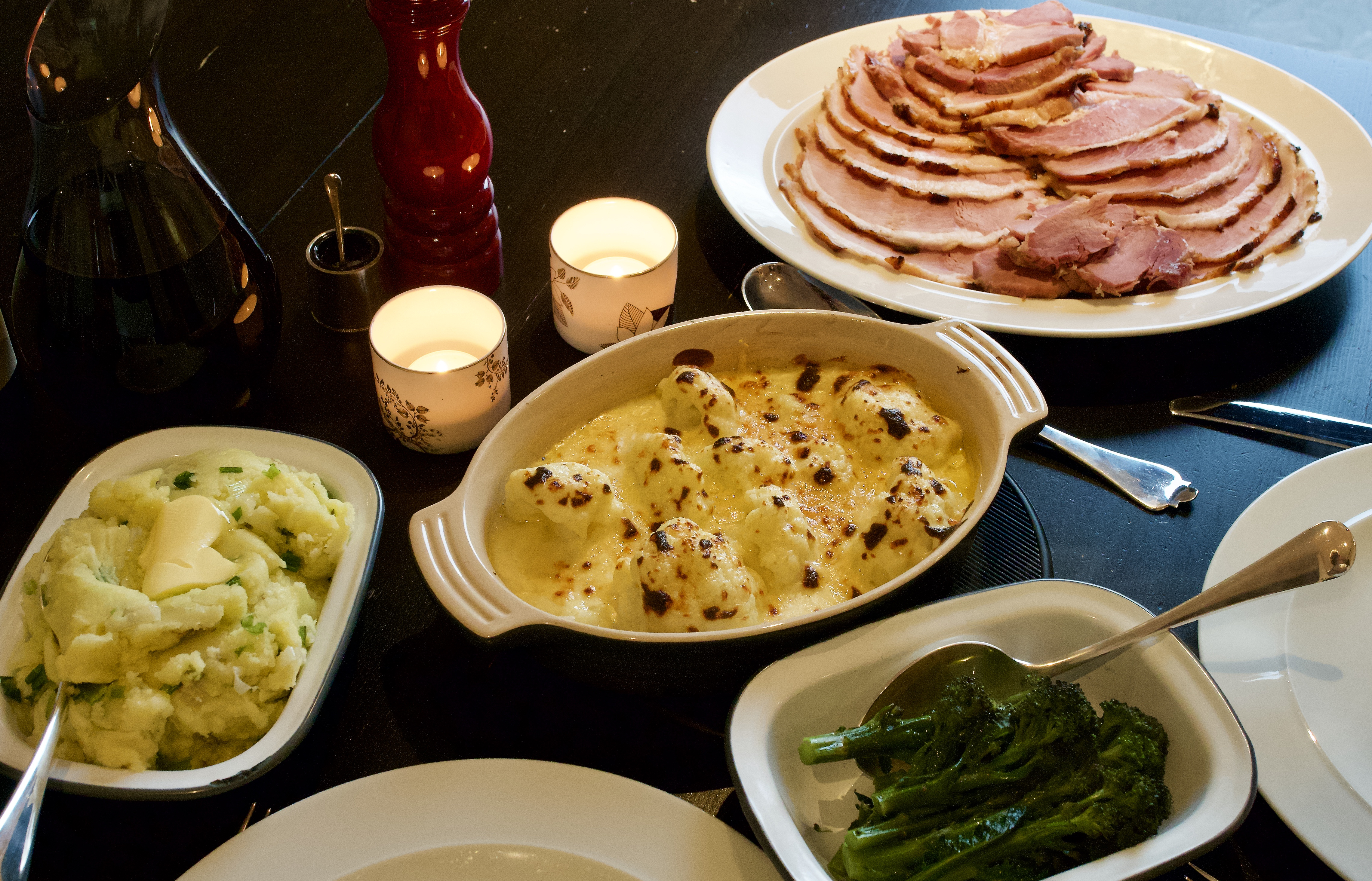 Honey glazed baked ham