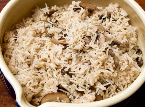 Mushroom Pullao - Khumbi pullao