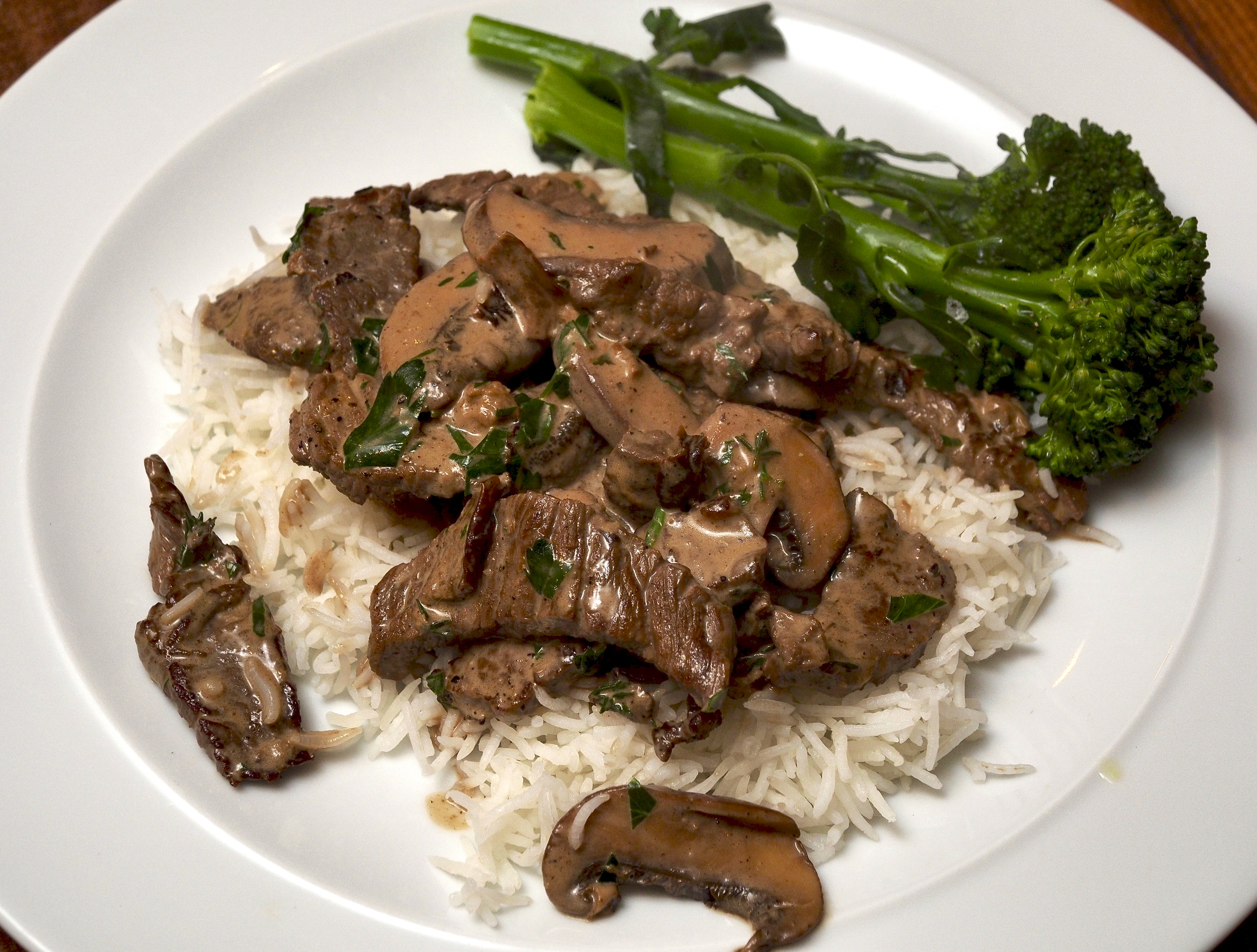 Steak in Porcini Mushroom Sauce