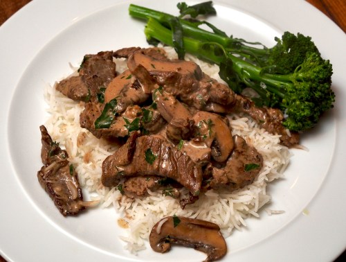 Steak in Porcini Mushroom Sauce