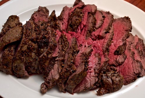 Spiced Roast Beef with Red Wine Gravy