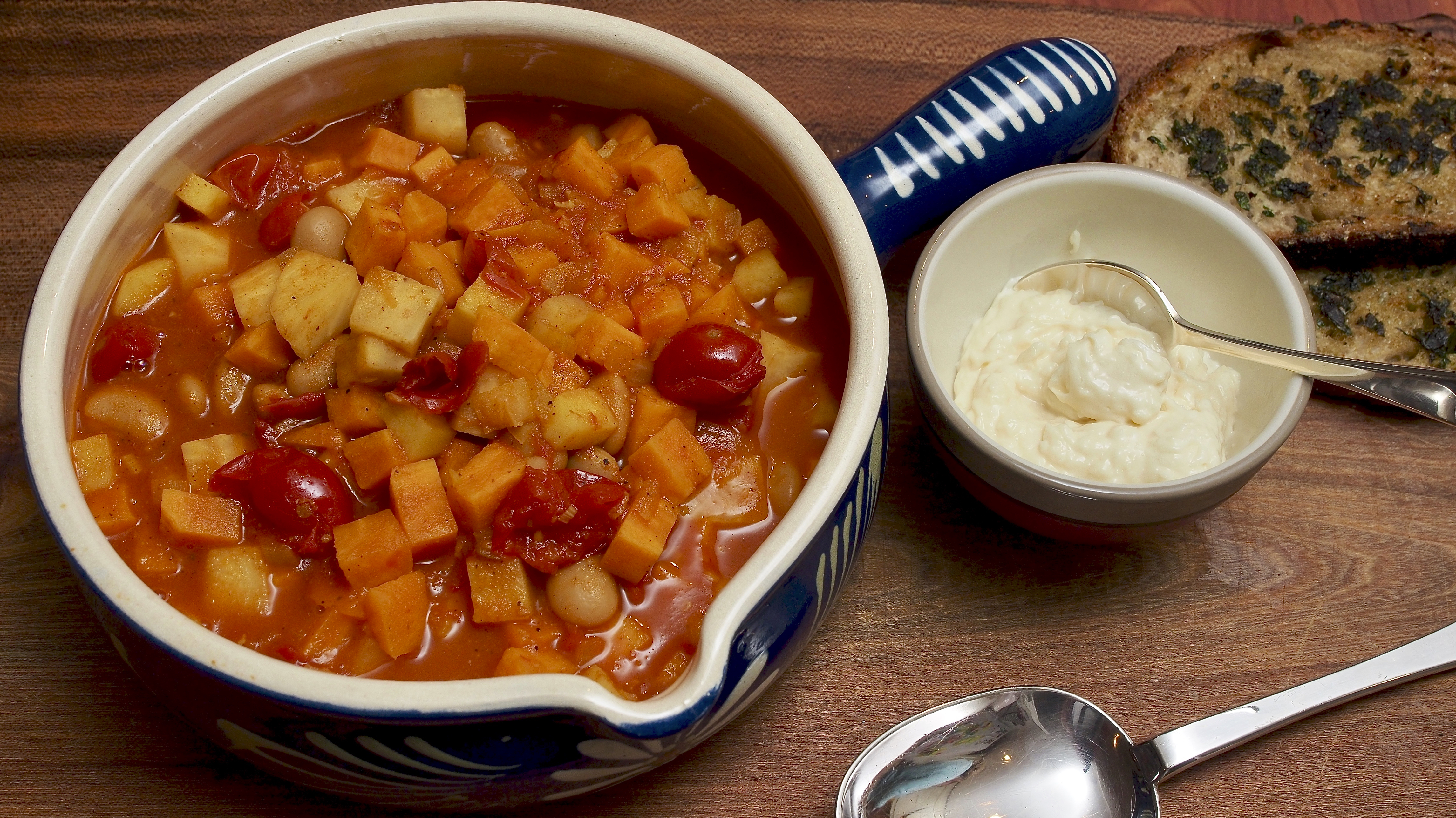 Veg Stew with saffron, curry &amp; parmesan cream