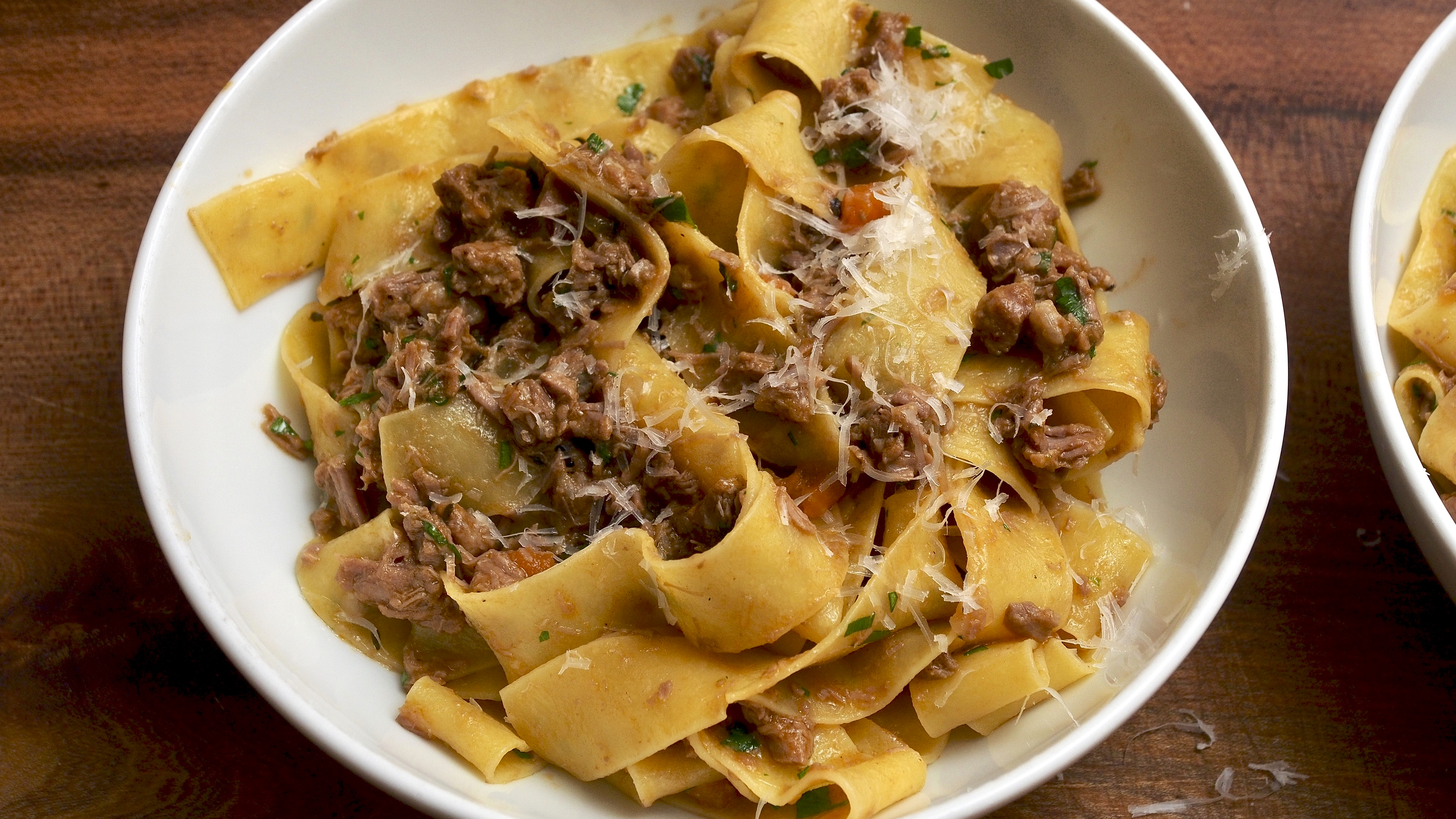 Lamb ragoût with fresh pasta