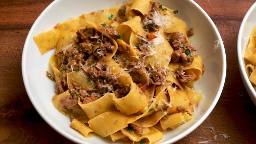 Lamb ragoût with fresh pasta