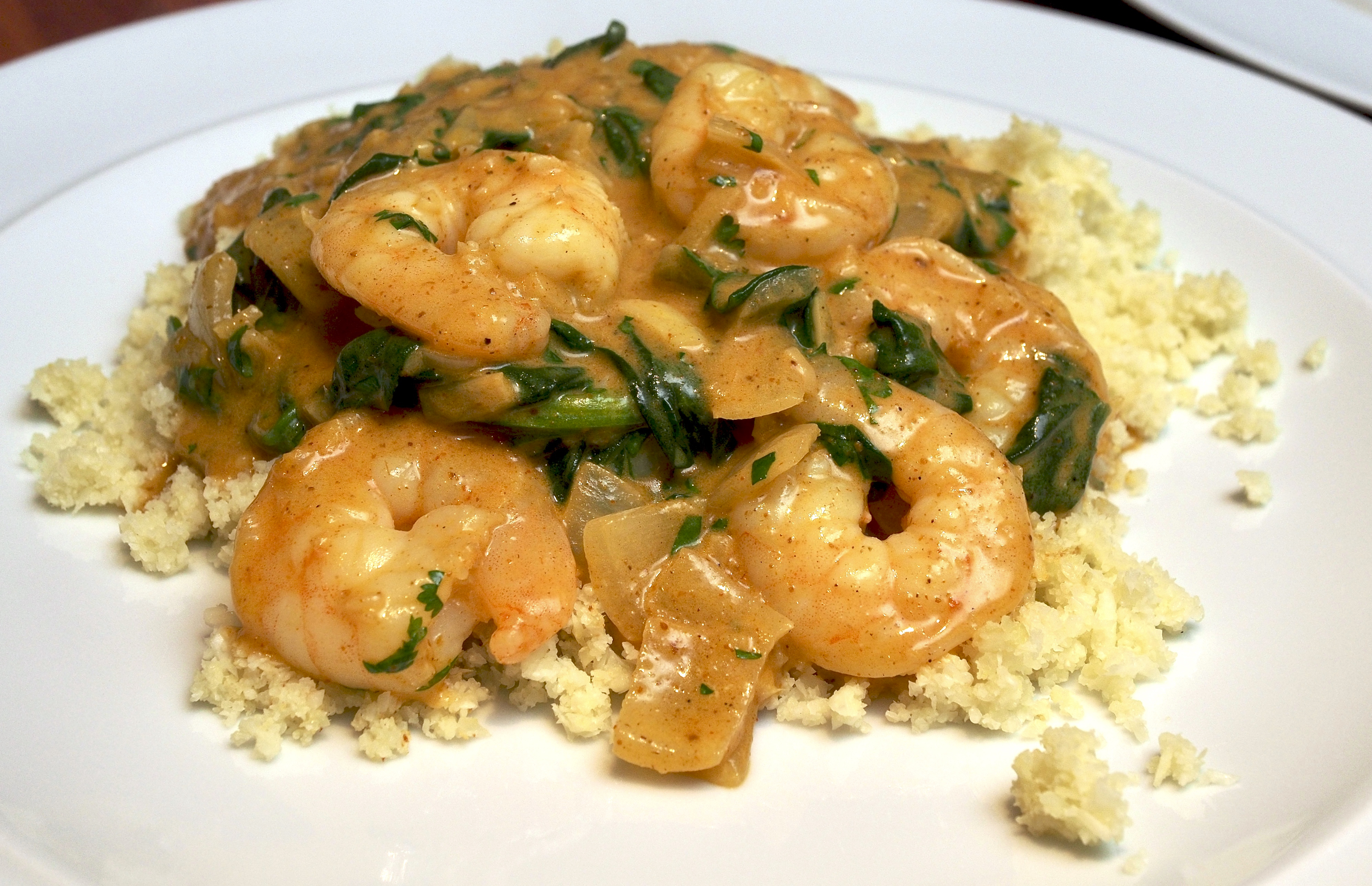 Prawn Korma with coco cauli rice