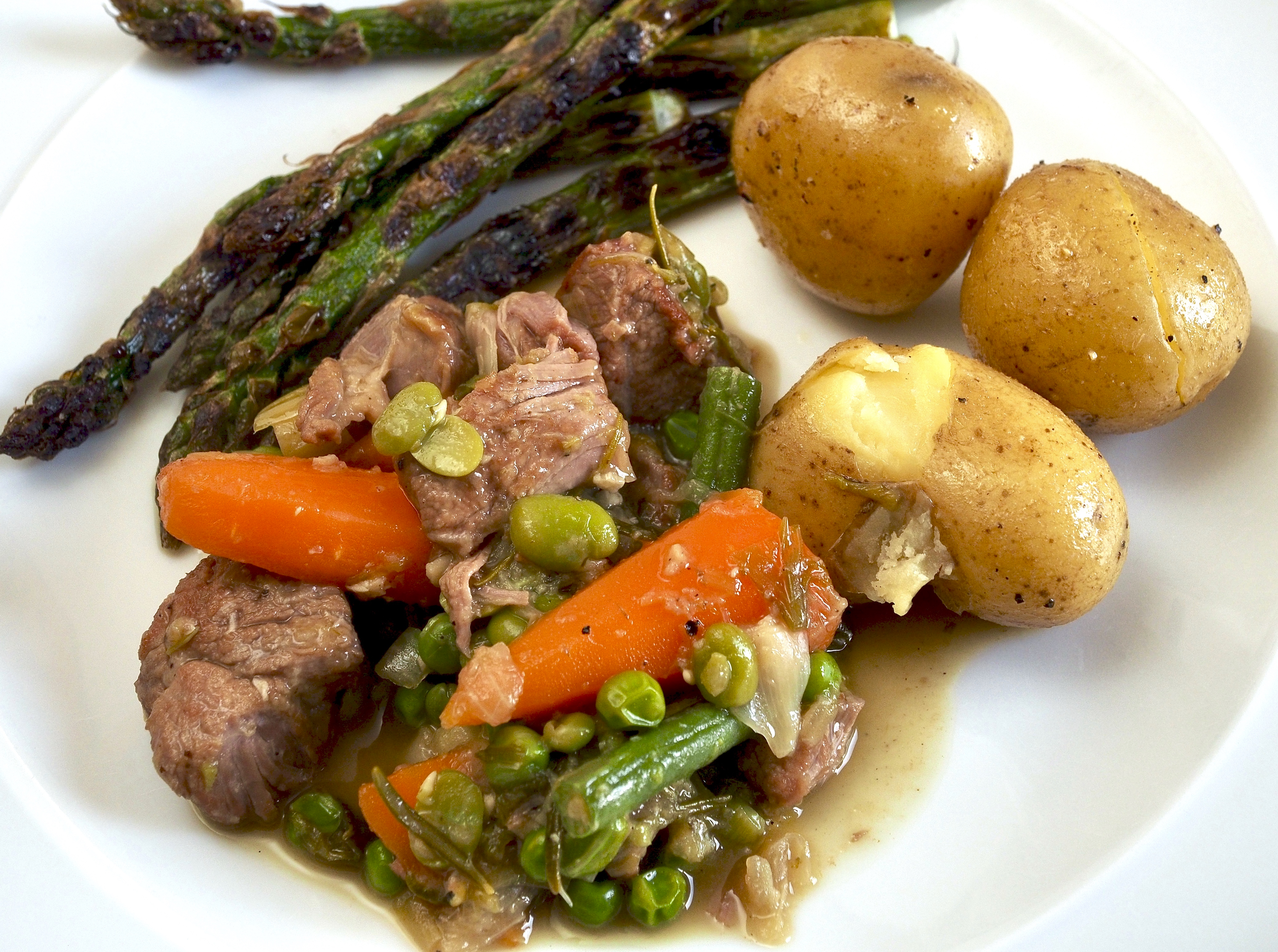 Braised Lamb with Spring Vegetables