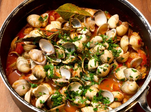 Cockles with Tomato, Pastis &amp; Parsley