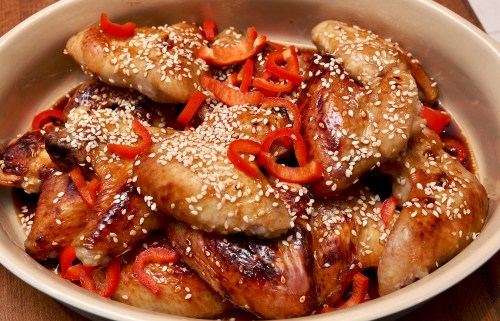 Honey glazed chicken wings