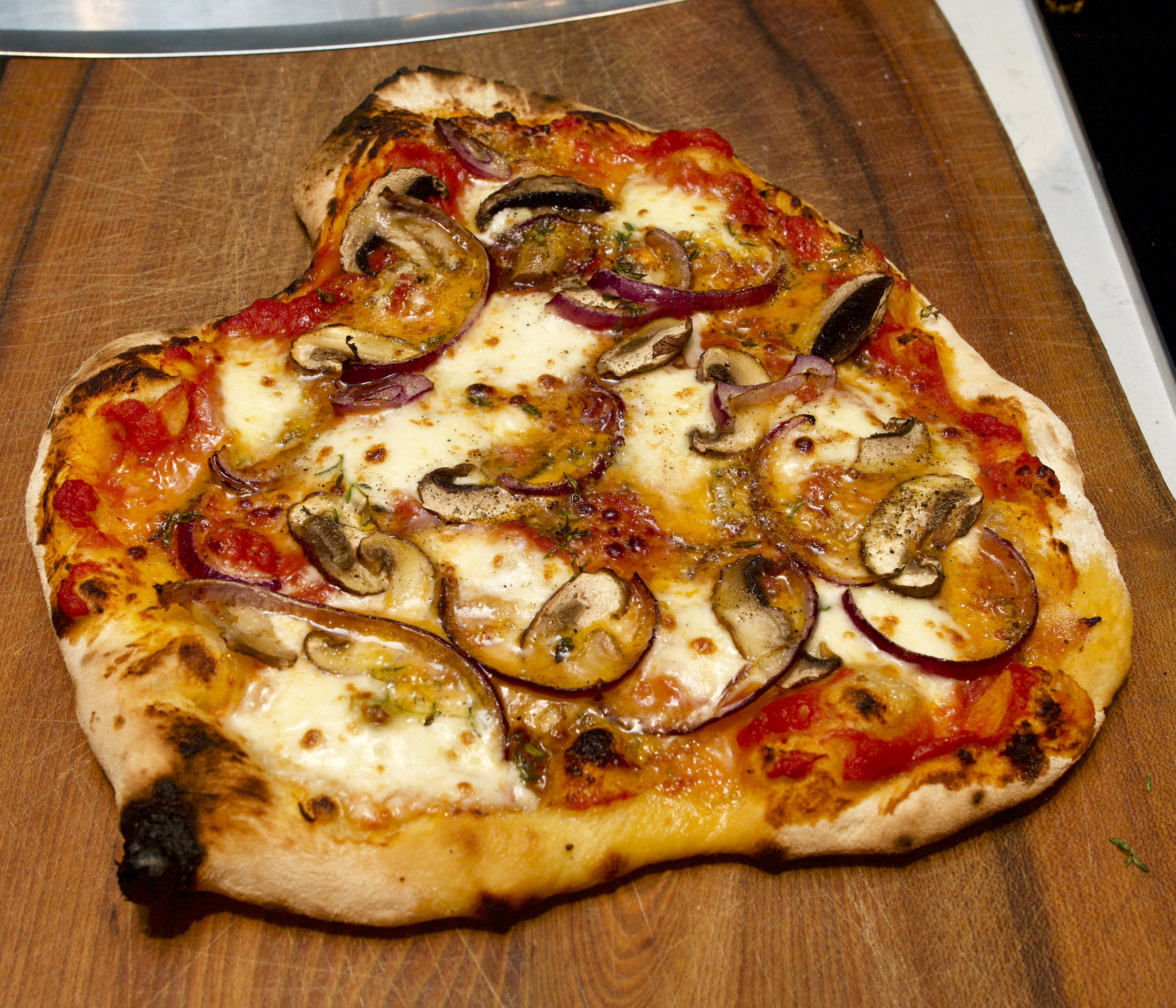 Red Onion, Mushroom &amp; Blue Cheese Pizza