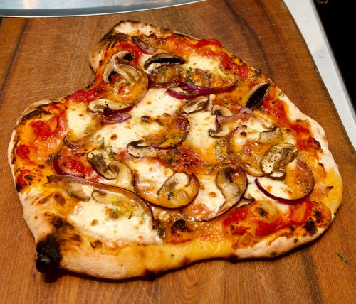 Red Onion, Mushroom &amp; Blue Cheese Pizza