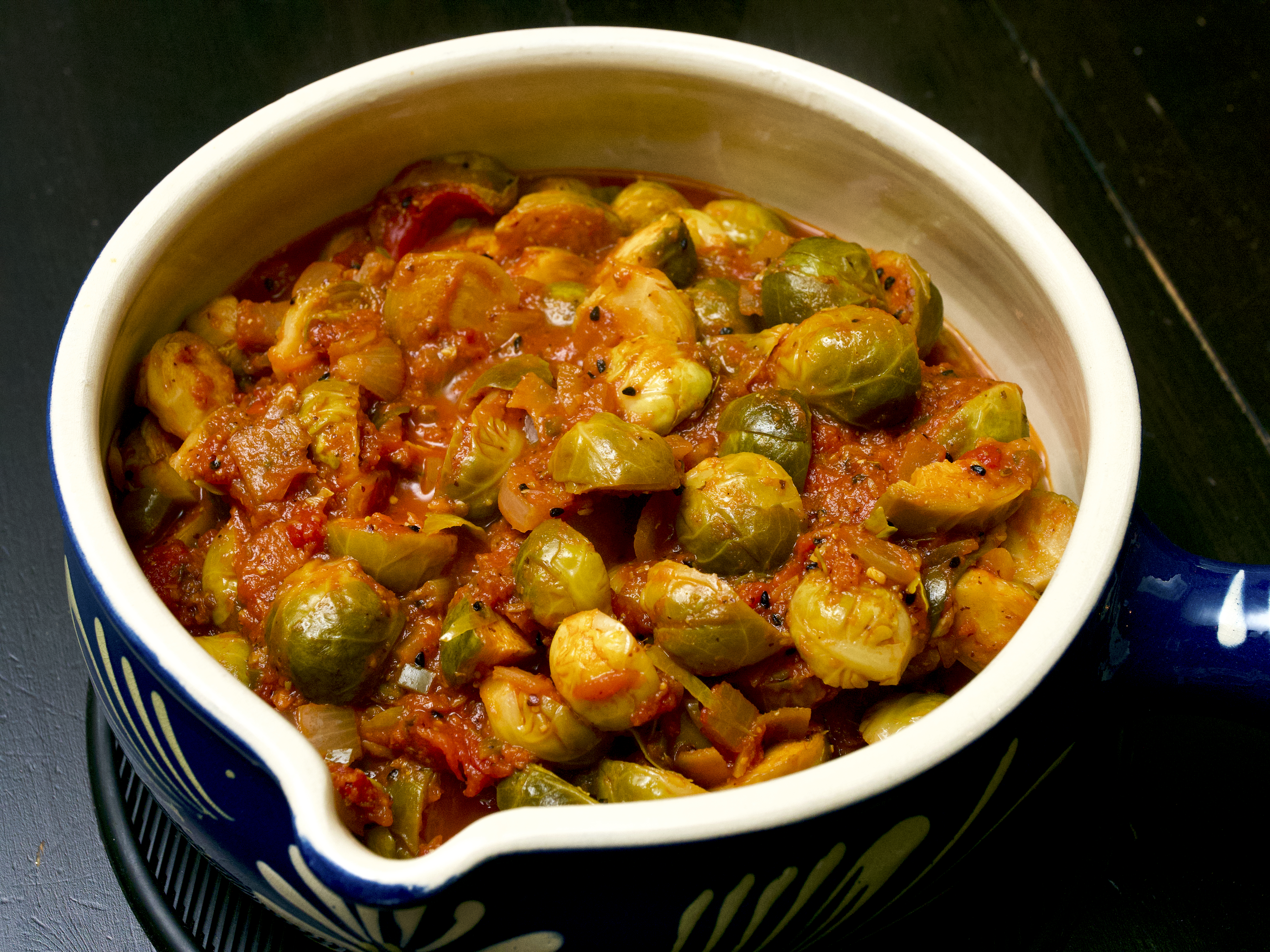 Vegan Achari Brussels Sprout Curry