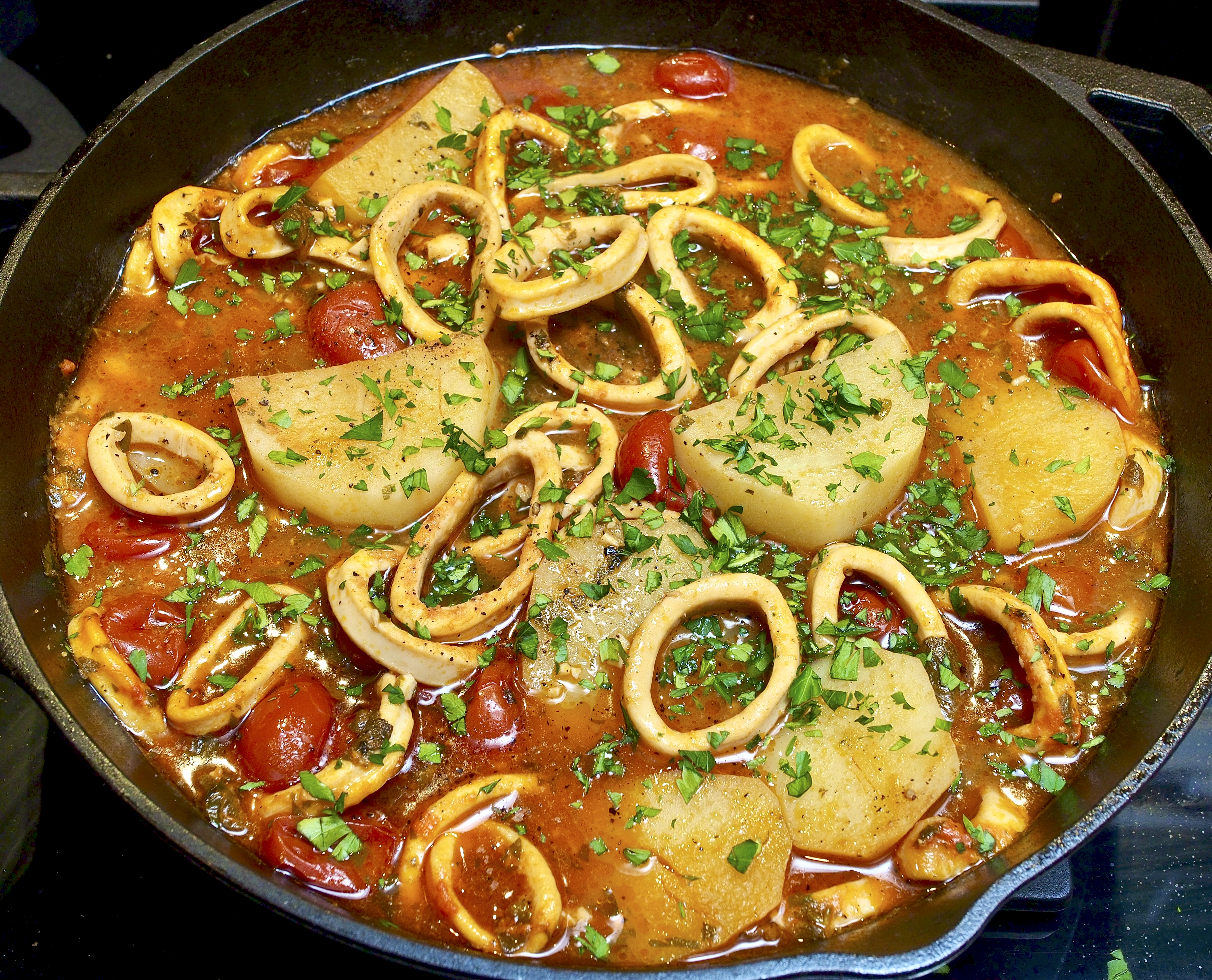 Genoese Squid with Potatoes