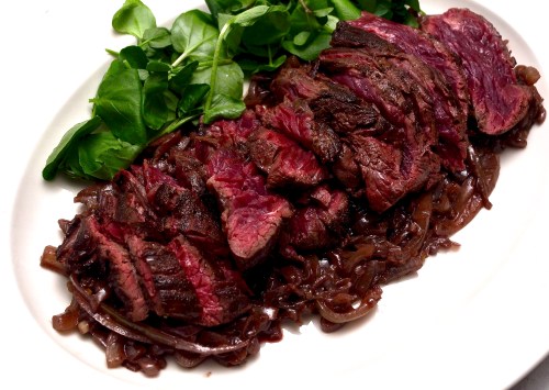 Hanger Steak with Shallots