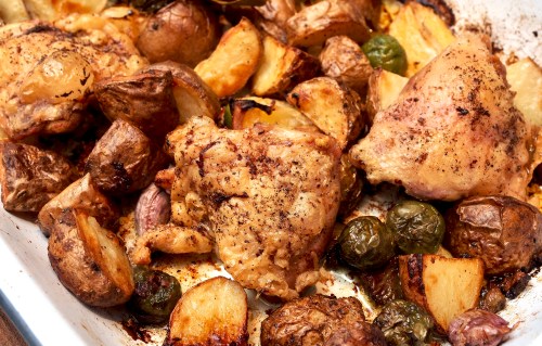Chicken &amp; new potato traybake