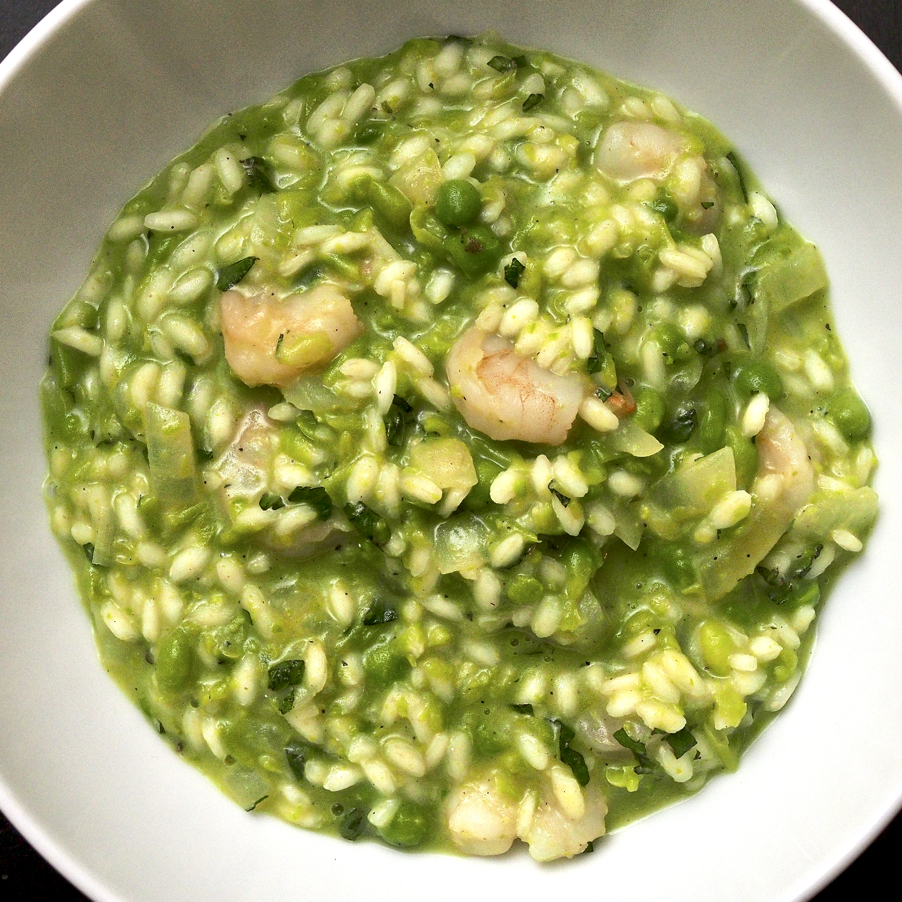 Minty Pea &amp; Prawn Risotto