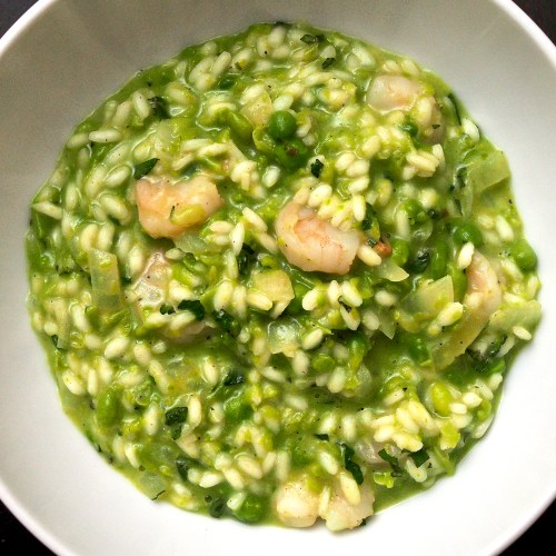 Minty Pea & Prawn Risotto
