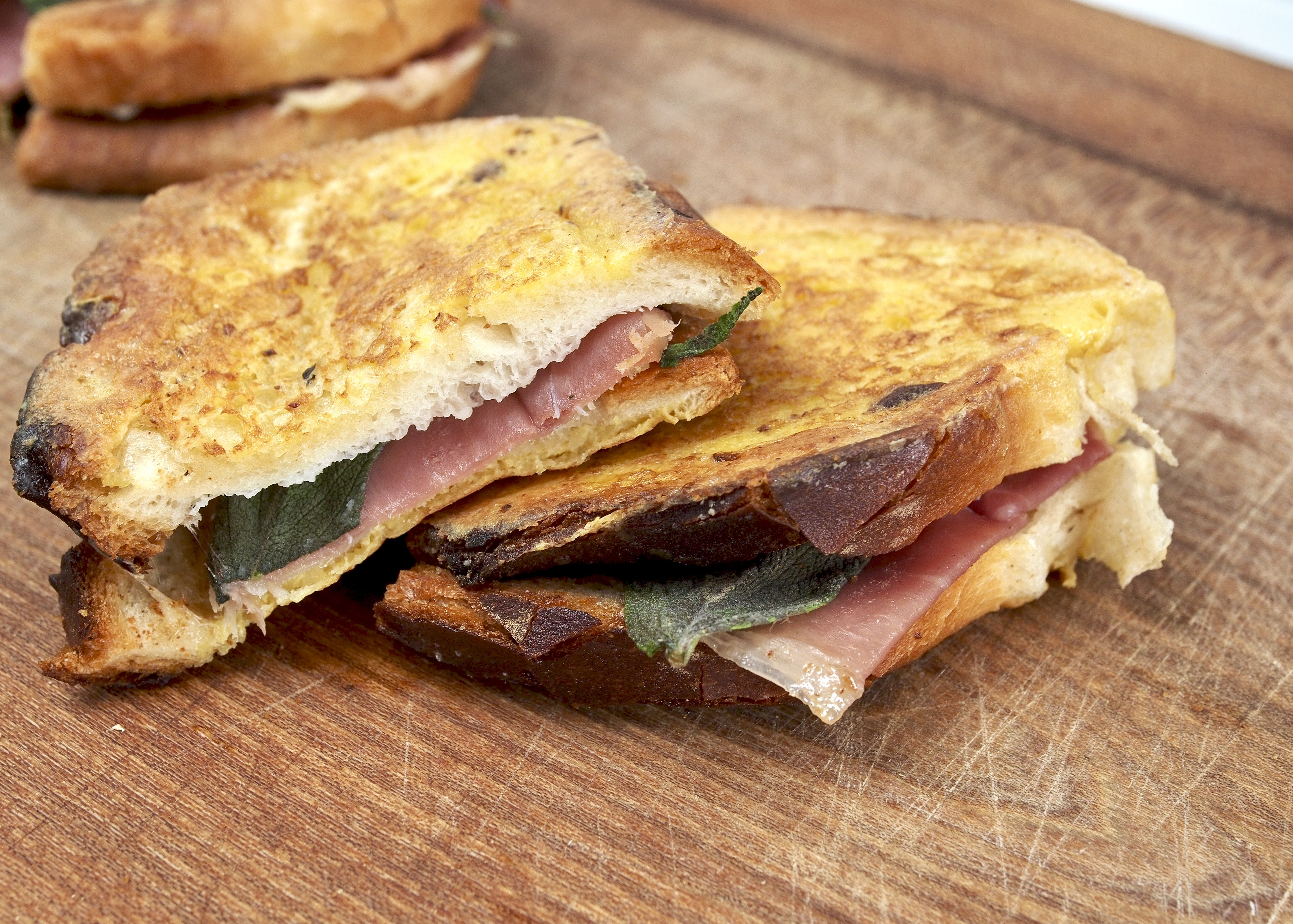 Fontina, Prosciutto &amp; Sage French Toasts