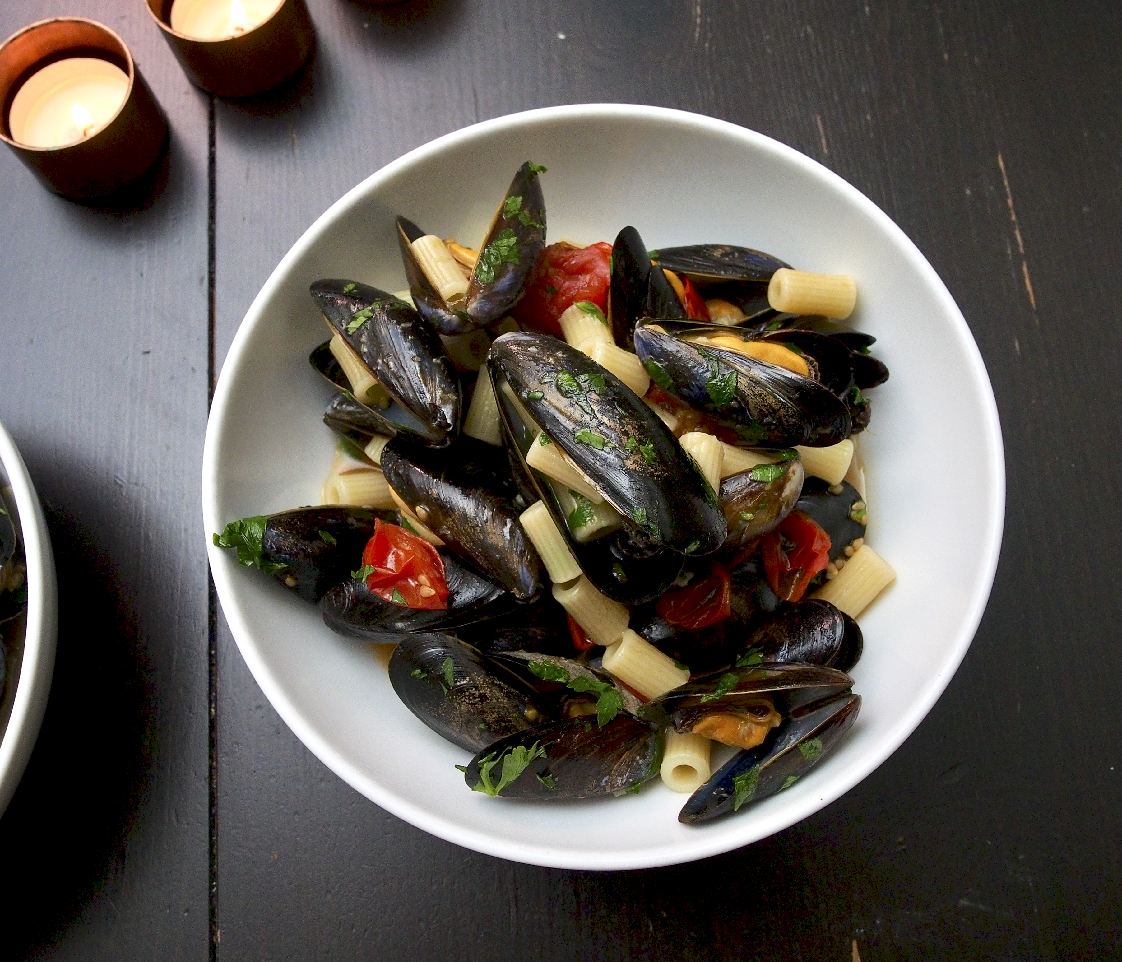 Mussels with Ditalini &amp; Tomatoes
