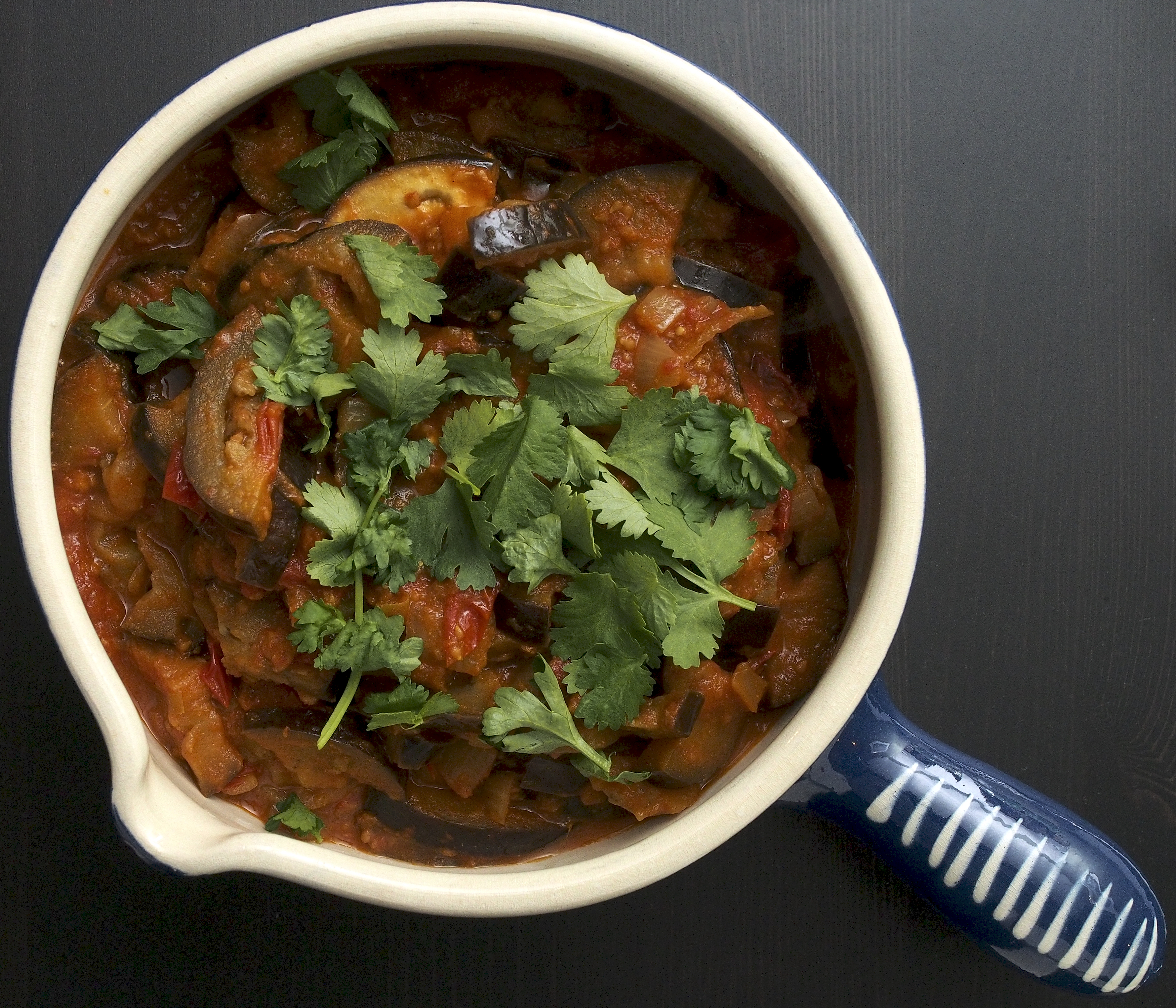 Aubergine and Cherry Tomato Curry