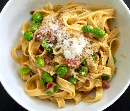 Broad Bean Carbonara