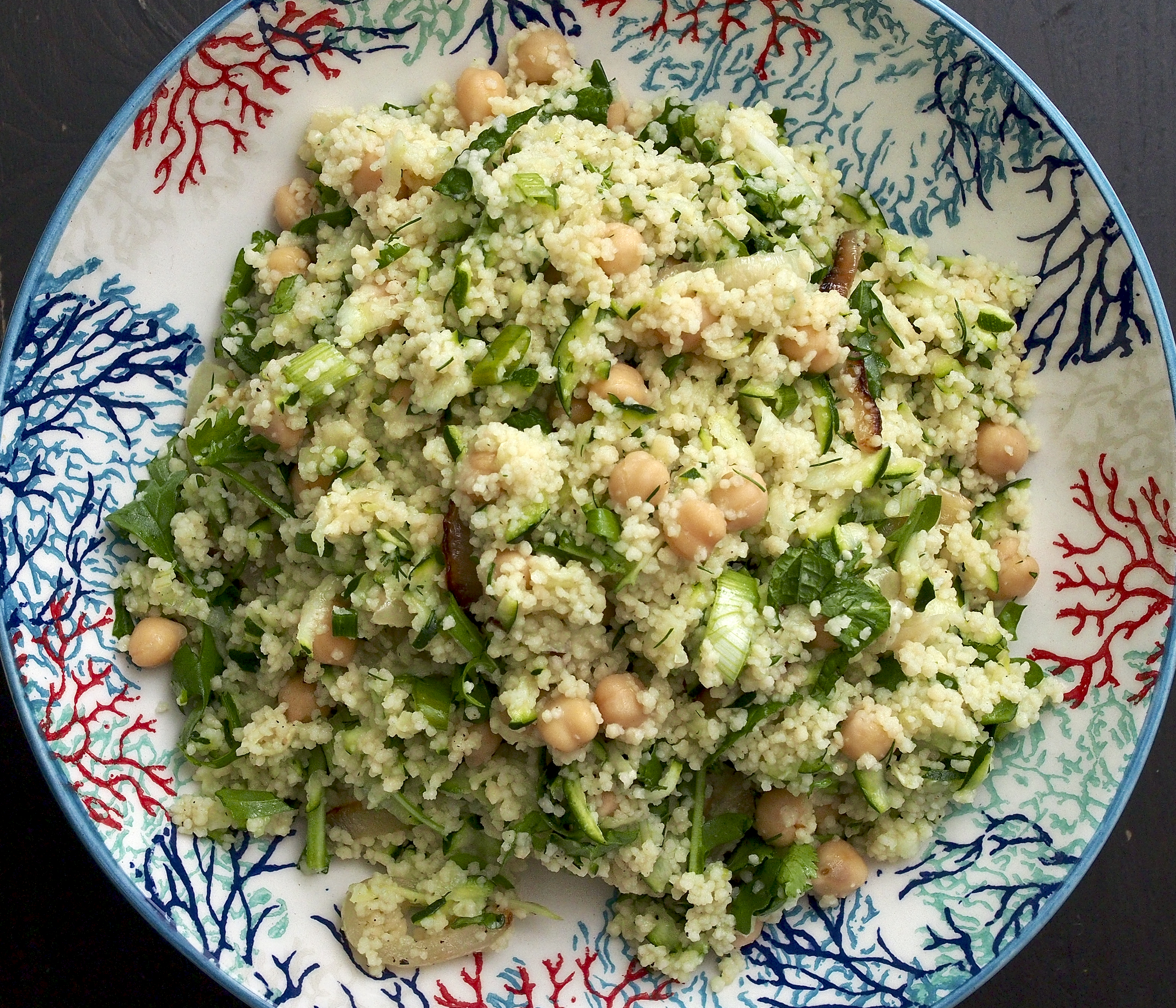 Couscous with Courgette, Fried Onions &amp; Herbs