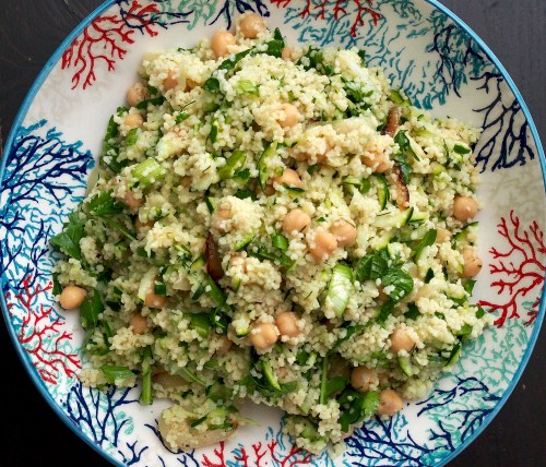 Couscous with Courgette, Fried Onions &amp; Herbs