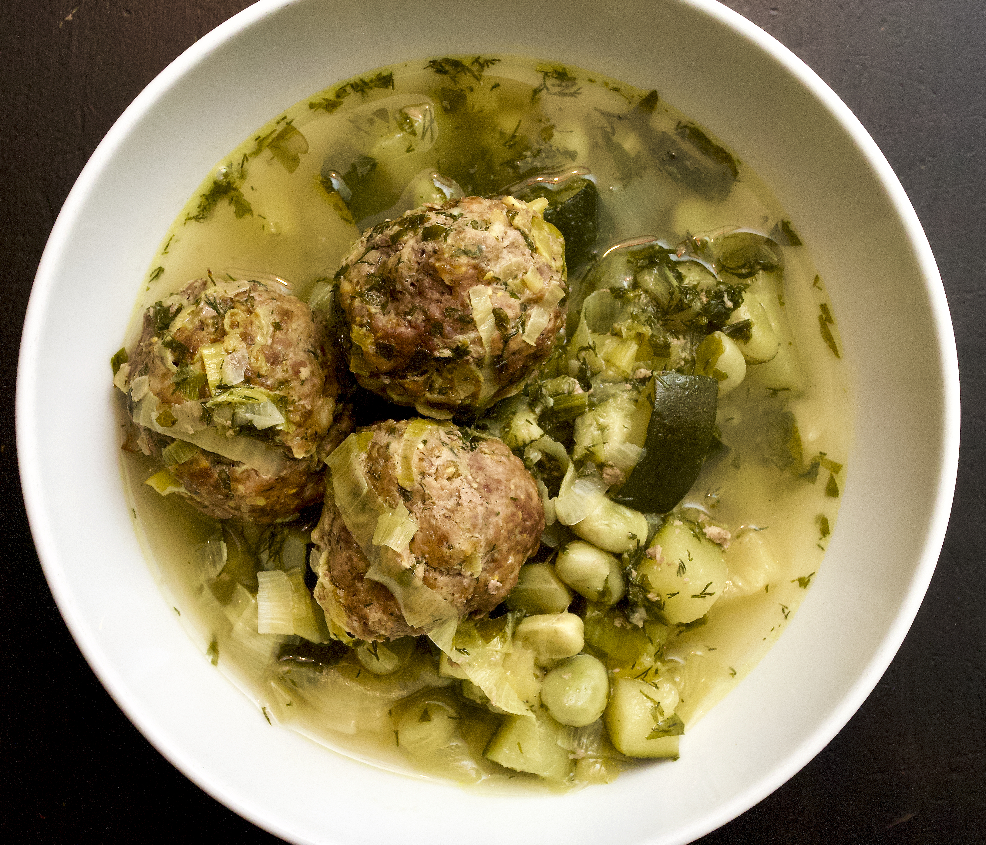 Spring Lamb Meatballs with Broad Beans &amp; Courgettes